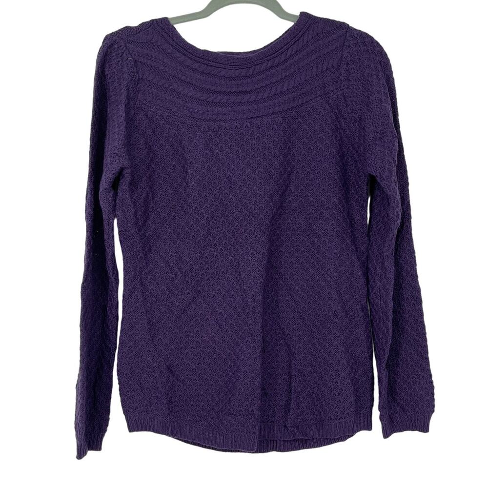 CROFT & BARROW Purple Soft Classic Chic Knit Sweater Small
